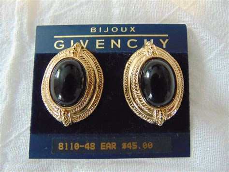 givenchy black earrings|Givenchy clip on earrings vintage.